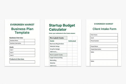 Business Startup Bundle | Editable Templates Kit for New Entrepreneurs