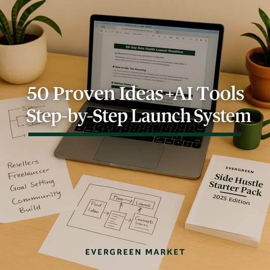Side Hustle Starter Pack 2025 Edition — 50 Proven Ideas + AI Tools + Step-by-Step Launch System